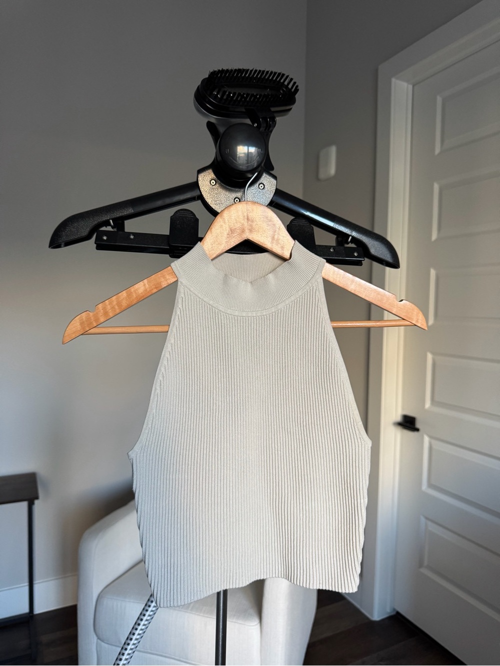 Babaton Ribbed High-Neck Tank - XS